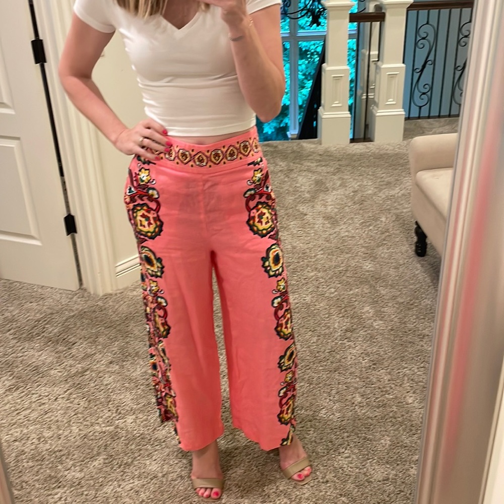 NWOT Boden Printed Linen pants size 6
